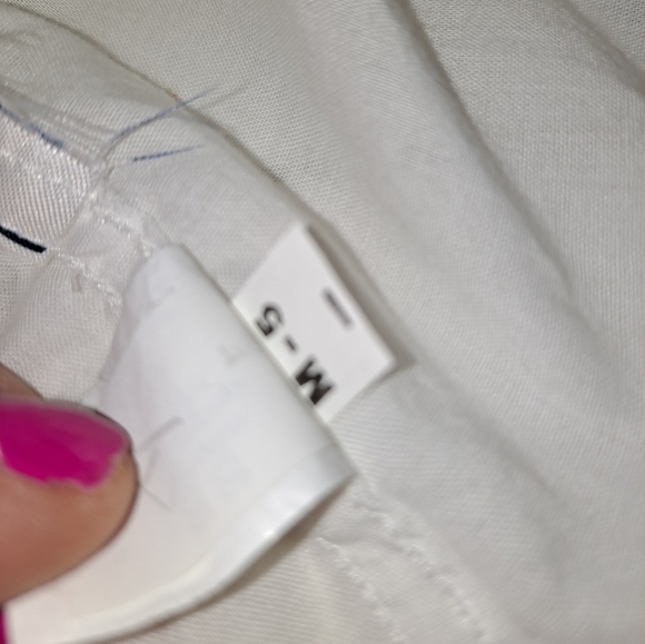 GAP white collared long sleeve button up shirt classic fit size medium blouse - Picture 13 of 14